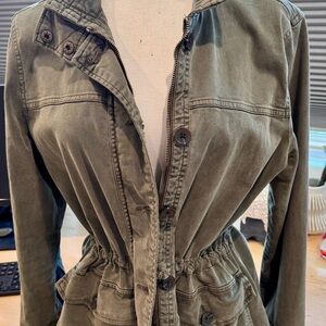 Lucky Brand Cargo Jacket for Women Size Large Green